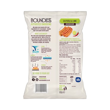 Boundless Chipotle & Lime Activated Chips 80g image 2
