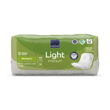 Abena Light Normal 2, 350ml Absorbency, 12 Incontinence Pads