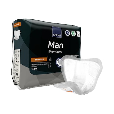 Abena Man Formula 2, 700ml Absorbency, Pack of 15 Incontinence Pads image 1