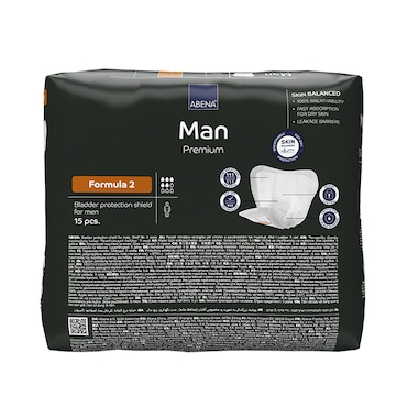 Abena Man Formula 2, 700ml Absorbency, Pack of 15 Incontinence Pads image 2