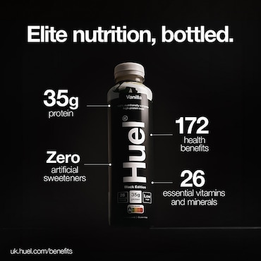 Huel Black Edition 100% Nutritionally Complete Meal Vanilla 500ml image 2