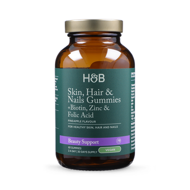 Holland & Barrett Skin Hair And Nails Vegan Pineapple Flavour 60 Gummies