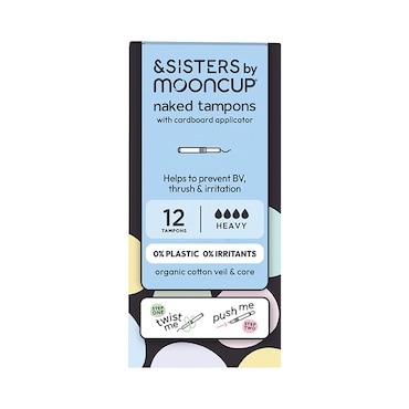 &SISTERS by Mooncup Organic Cotton Tampons with Eco Applicator - Heavy 12 Pack image 1