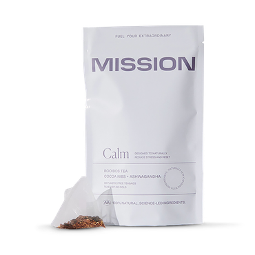 Mission Calm Rooibos Tea (Cocoa Nibs & Ashwagandha) 30 Tea Bags