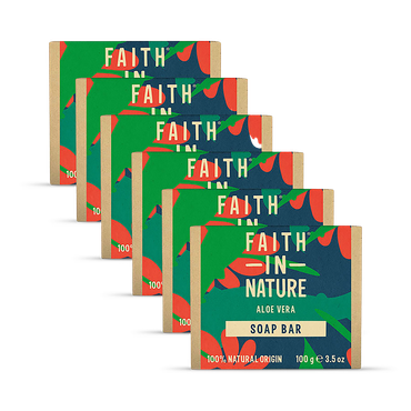 Faith in Nature Aloe Vera Soap 6 x 100g