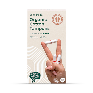 DAME Super Plus Cotton Tampons 16 Pack