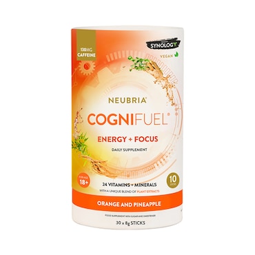 Neubria Cognifuel Daily Performance Drink Orange & Pineapple Flavour 10 x 8g Sachets image 1