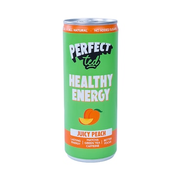 PerfectTed Matcha Juicy Peach Energy Drink 250ml image 1