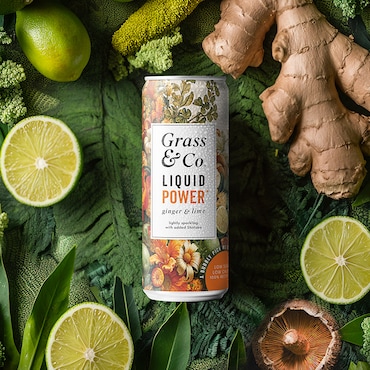 Grass & Co. Liquid Power (Ginger, Lime & Shiitake) Functional Sparkling Drink 250ml image 3