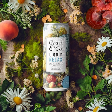 Grass & Co. Liquid Relax (Peach, Chamomile & Reishi) Functional Sparkling Drink 250ml image 3