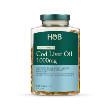 Holland & Barrett Pure Cod Liver Oil 1000mg 240 Capsules image 2