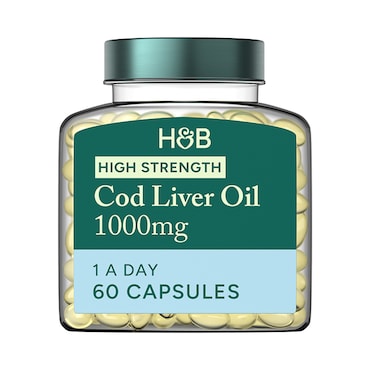 Holland & Barrett Pure Cod Liver Oil 1000mg 60 Capsules image 1