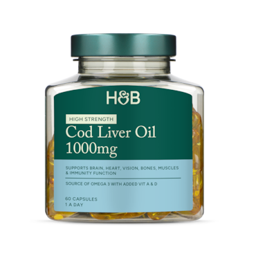 Holland & Barrett Pure Cod Liver Oil 1000mg 60 Capsules image 2