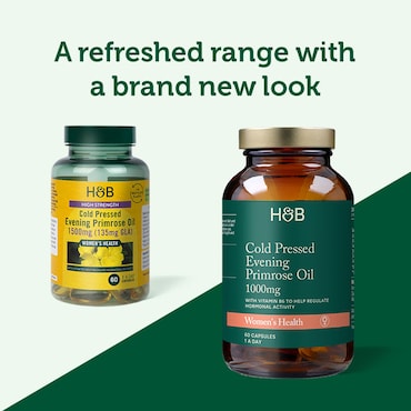 Holland & Barrett High Strength Cold Pressed Evening Primrose Oil 1500mg 60 Capsules image 4