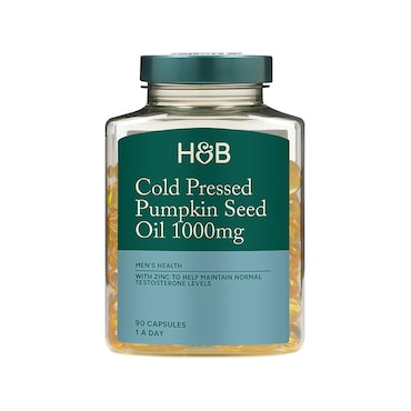 Holland & Barrett Cold Pressed Pumpkin Seed Oil 1000mg 90 Capsules image 2