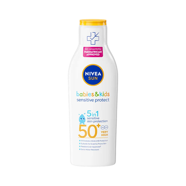 NIVEA Sun Kids Sensitive Protect & Care Suncream Lotion SPF 50+ 200ml image 1