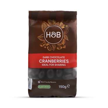 Holland & Barrett Dark Chocolate Cranberries 150g image 1