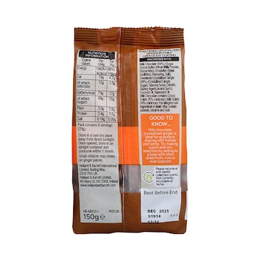 Holland & Barrett Milk Chocolate Crystallised Ginger 150g image 2