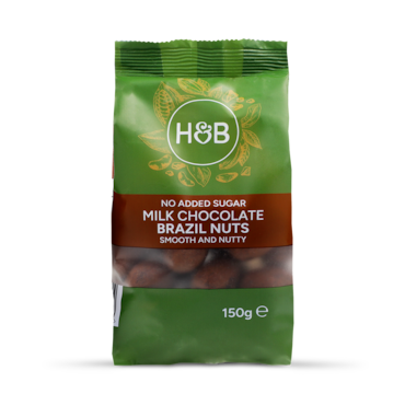 Holland & Barrett Milk Chocolate Brazil Nuts 150g image 1