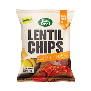 Eat Real Lentil Chips Chilli & Lemon 40g image 1