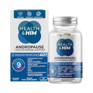 Health & Him Andropause 40+ Testosterone Support 60 Capsules image 1