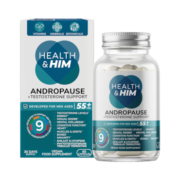 Health & Him Andropause 55+ Testosterone Support 60 Capsules image 1