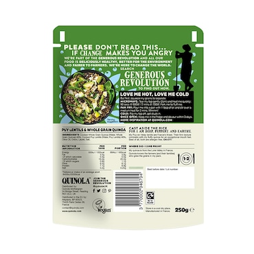 Quinola Express Wholegrain Quinoa & Puy Lentils 250g image 2