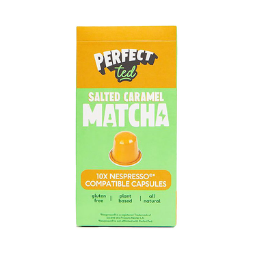 Perfect Ted Caramel Matcha Green Tea Powder Pods x10