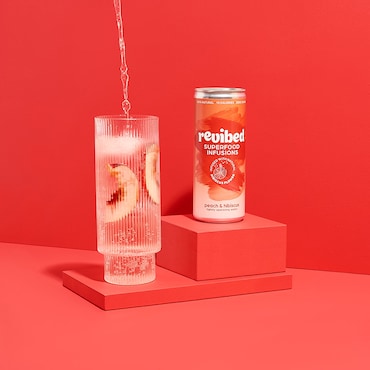 Revibed Superfood Infusions Energise (Peach & Hibiscus) Sparkling Water 250ml image 3