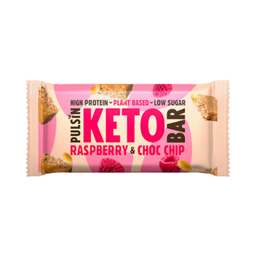 Pulsin Raspberry & Choc Chip Keto Bar 50g image 1