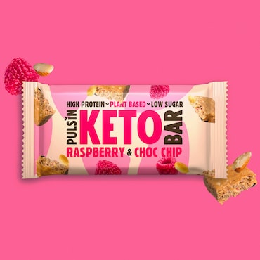 Pulsin Raspberry & Choc Chip Keto Bar 50g image 2