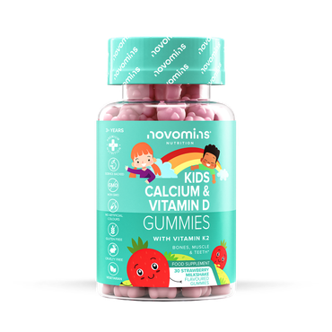 Review of Novomins Kids Calcium, Vitamin D & K2 Strawberry Milkshake Flavour 30 Gummies