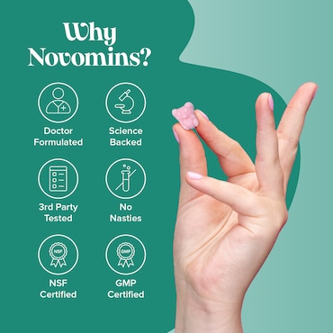 Novomins Kid's Calcium, Vitamin D & K2 30 Strawberry Flavour Gummies image 8