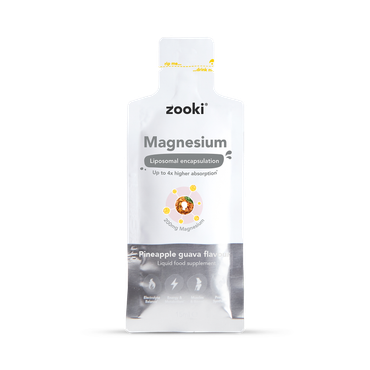 Zooki Liposomal Magnesium Bisglycinate 1,500mg, Pineapple Guava Flavour - 1x15ml Liquid Sachet