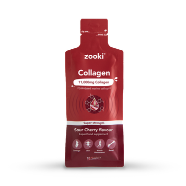 Zooki Super Strength Zooki Marine Collagen 11,000mg, Sour Cherry Flavour - 1x18.5ml Liquid Sachet