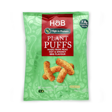 Holland & Barrett High Protein BBQ Plant Puff Crisps 75g image 1