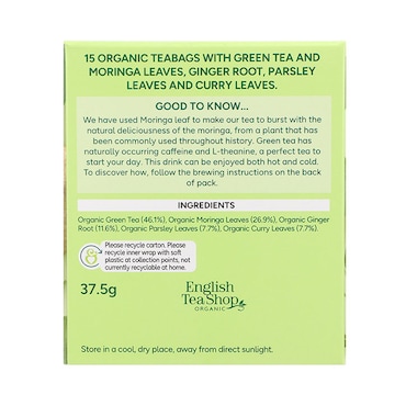 Holland & Barrett Green Moringa Tea 38g image 2