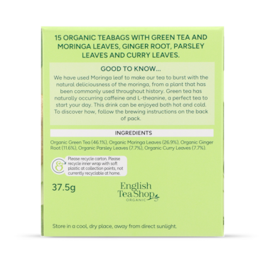 Holland & Barrett Moringa Green Tea 15 Tea Bags image 2