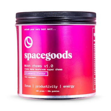 Spacegoods Mushroom Moon Chews Strawberry 60 Gummies