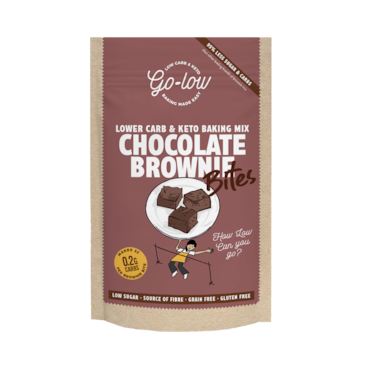 Go Low Baking Low Sugar & Keto Chocolate Brownie Bites Baking Mix 145g image 1