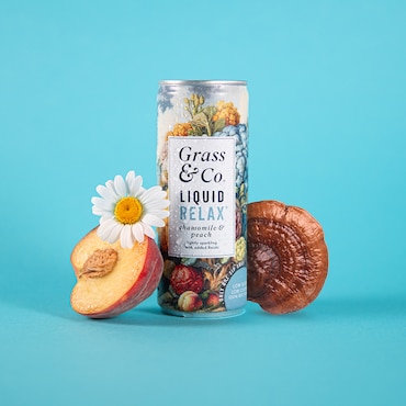 Grass&Co. Liquid Relax (Peach, Chamomile & Reishi) Functional Sparkling Drinks 4x 250ml image 7