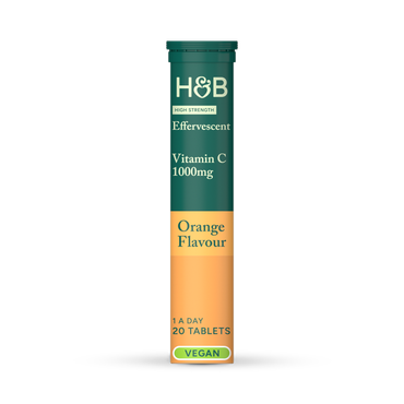 Holland & Barrett High Strength Effervescent Vit C & Zinc Orange Flavour 20 Tablets