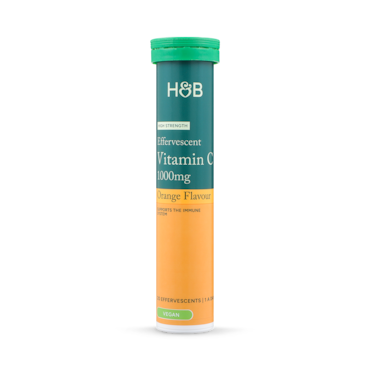 Holland & Barrett High Strength Effervescent Vit C 1000mg Orange Flavour 20 Tablets