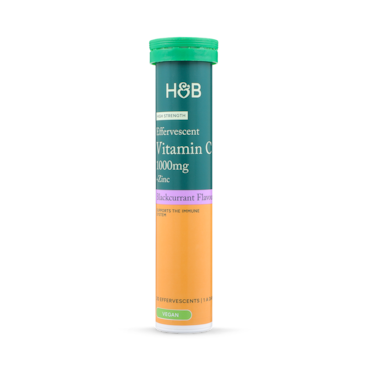 Holland & Barrett High Strength Effervescent Vit C & Zinc Blackcurrant Flavour 20 Effervescent Tablets