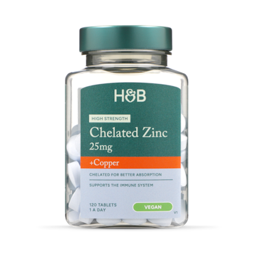Holland & Barrett High Strength Chelated Zinc & Copper 120 Tablets