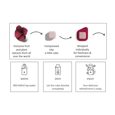 Waterdrop Relax Hibiscus Microdrink 12x Hydration Cubes image 2