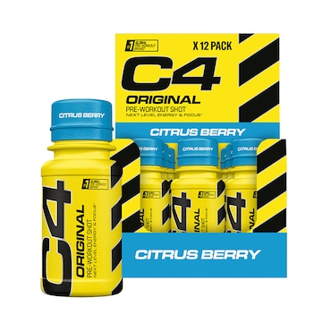 C4 Pre-Workout Shots Citrus Berry 12 x 60ml image 1