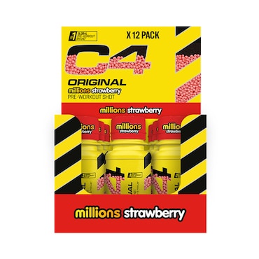 C4 Pre-Workout Shots Millions Strawberry 12 x 60ml image 2