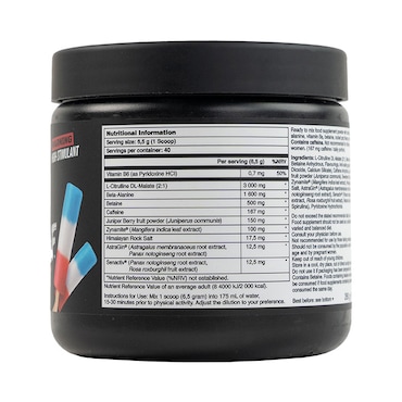 BuckedUp WokeAF Pre Workout Merica Rocket Pop 260g image 3