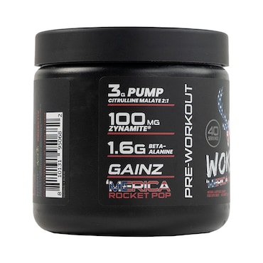 BuckedUp WokeAF Pre Workout Merica Rocket Pop 260g image 4